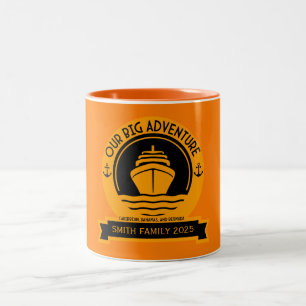 Caribbean Cruise Vacation Two-Tone Coffee Mug