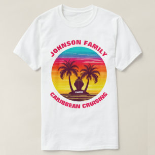 Caribbean Cruising Sunset Family Shirts