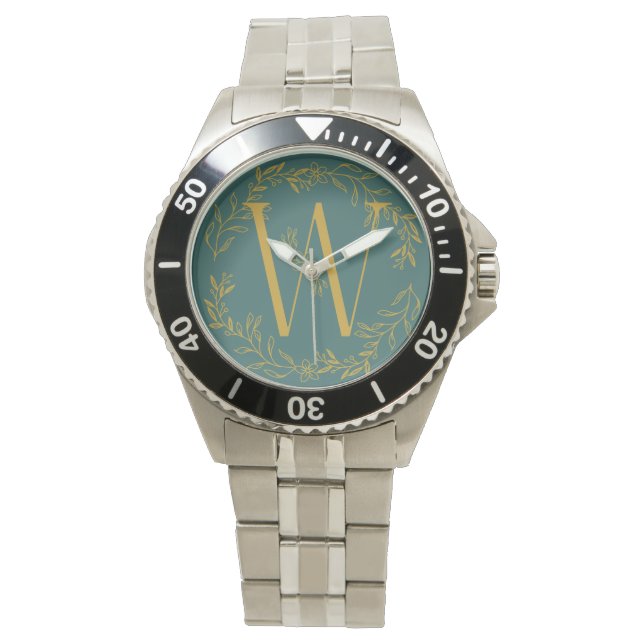 Caribbean Current Colour Monogrammed Groomsmen Watch (Front)