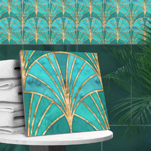 Caribbean Current - Glass Shell Pattern Tile