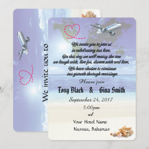 Caribbean Destination Wedding Invitation