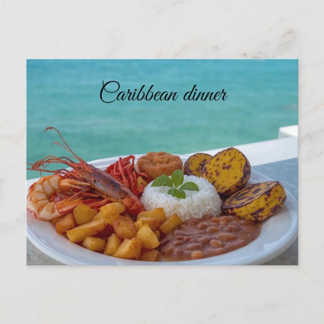 Caribbean dinner postcard (Front)