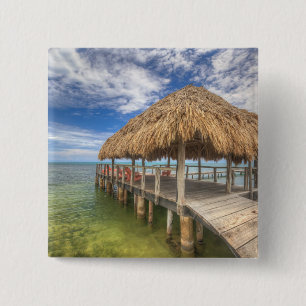 Caribbean Dock 2 Inch Square Button