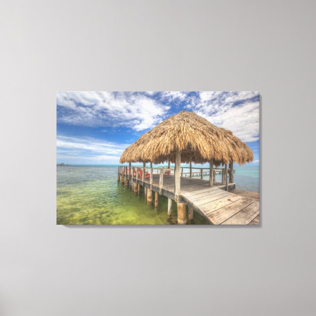 Caribbean Dock Canvas Print (Front)