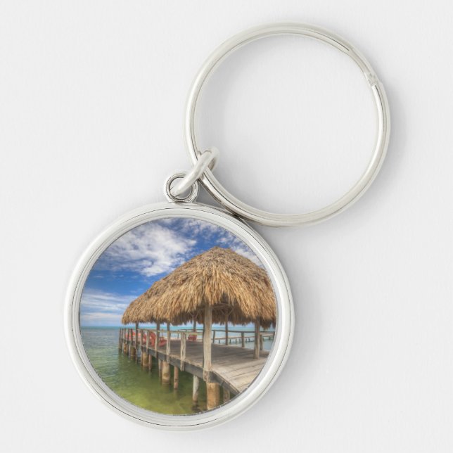 Caribbean Dock Keychain (Front)