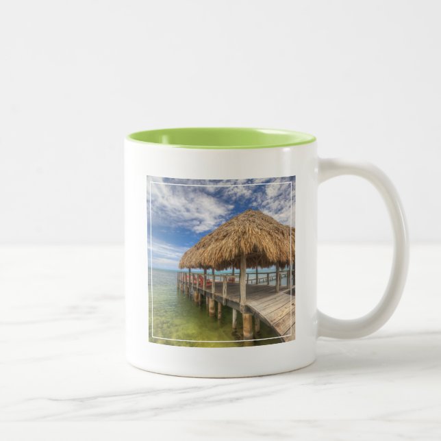 Caribbean Dock Two-Tone Coffee Mug (Right)