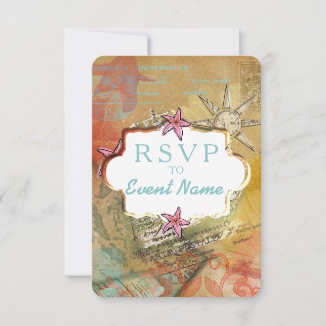 Caribbean Dream - Invite, RSVP Card (Front)