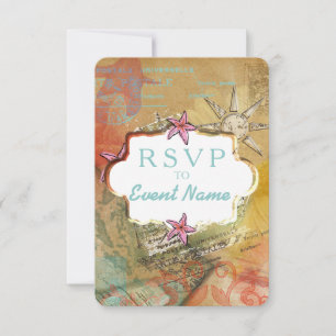 Caribbean Dream - Invite, RSVP Card
