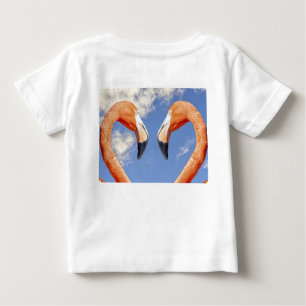 Caribbean flamingo love heart baby T-Shirt
