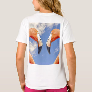 Caribbean flamingo love heart T-Shirt