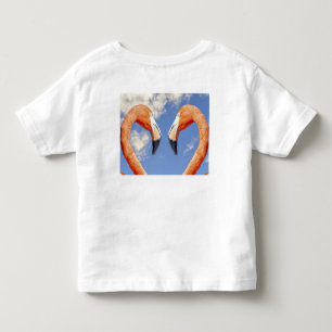 Caribbean flamingo love heart toddler t-shirt