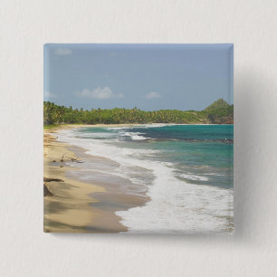 Caribbean, GRENADA, East Coast, Grenada Bay, 2 Inch Square Button