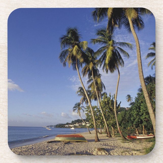 CARIBBEAN, Grenada, St. George, Boats on palm Coaster (Front)