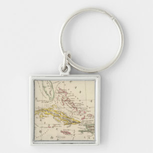 Caribbean, Gulf of Mexico and Guatemala Keychain