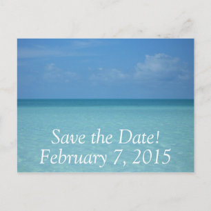 Caribbean Horizon Save the Date Postcard