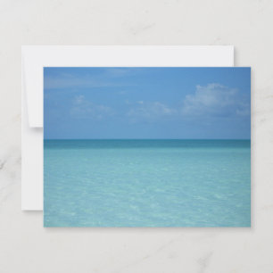 Caribbean Horizon Tropical Turquoise Blue Card