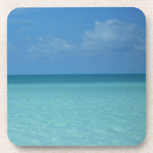 Caribbean Horizon Tropical Turquoise Blue Coaster