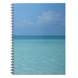 Caribbean Horizon Tropical Turquoise Blue Notebook