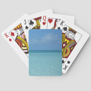 Caribbean Horizon Tropical Turquoise Blue Playing Cards