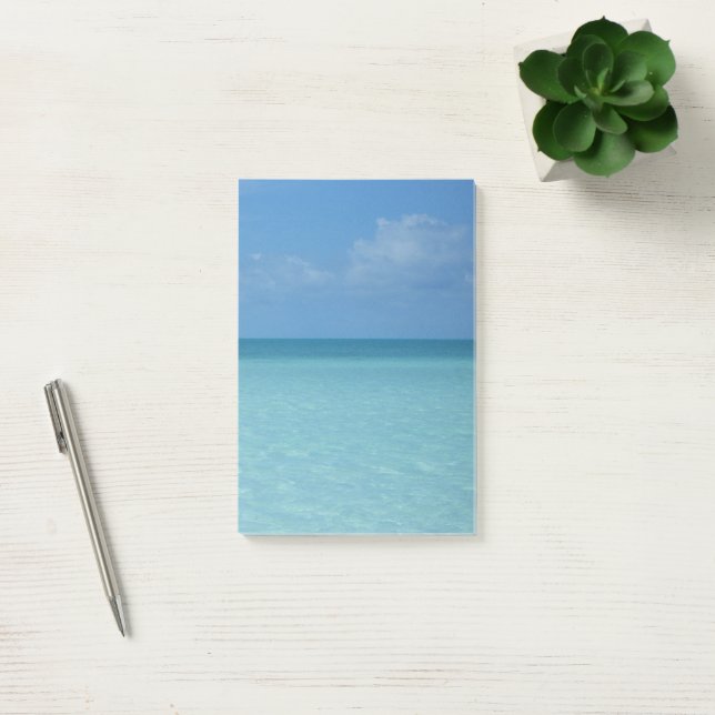 Caribbean Horizon Tropical Turquoise Blue Post-it Notes (Office)