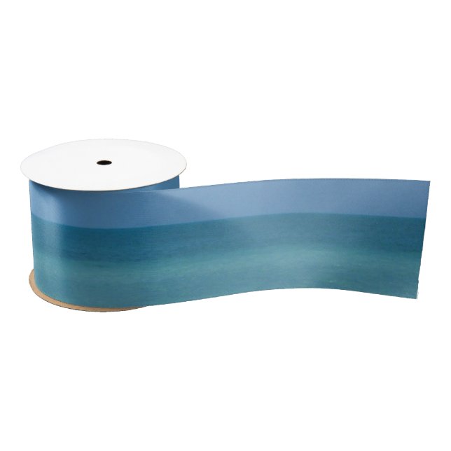 Caribbean Horizon Tropical Turquoise Blue Satin Ribbon (Spool)