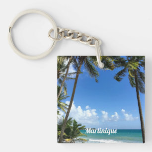 Caribbean Island, Martinique (labelled) Keychain