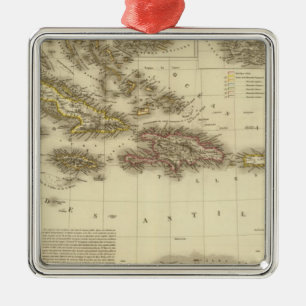 Caribbean Islands and West Indies Metal Ornament