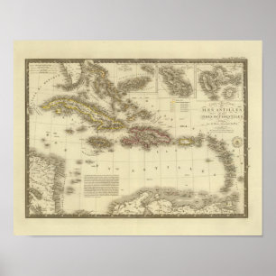 Caribbean Islands and West Indies Poster