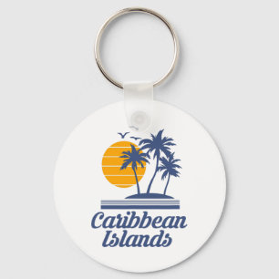 Caribbean Islands Beach Country Tourist Souvenir V Keychain