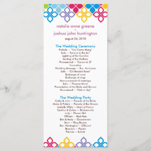 Caribbean Islands Wedding Program Photo Keepsake