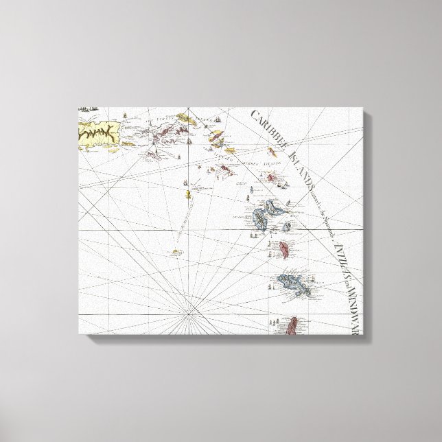 CARIBBEAN: MAP, 1775 CANVAS PRINT (Front)