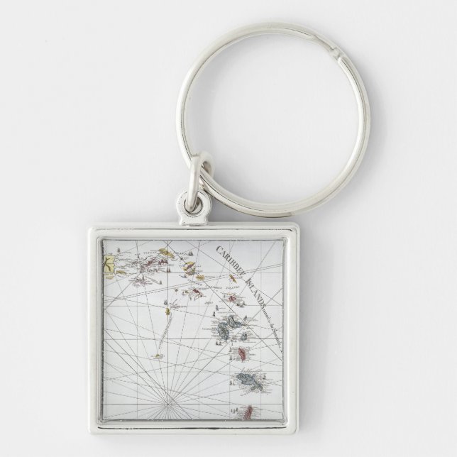 CARIBBEAN: MAP, 1775 KEYCHAIN (Front)