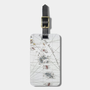 CARIBBEAN: MAP, 1775 LUGGAGE TAG