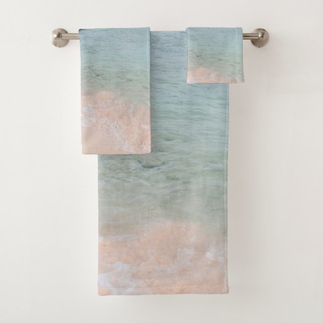 Caribbean Ocean Beach Bliss #4 #tropical #wall  Bath Towel Set (Insitu)