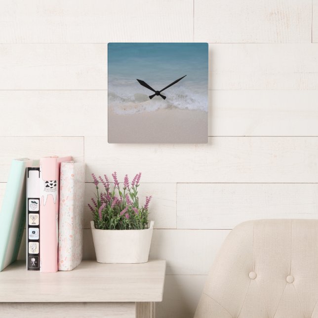 Caribbean Ocean Beach Dream 10 Square Wall Clock (Reading Room)