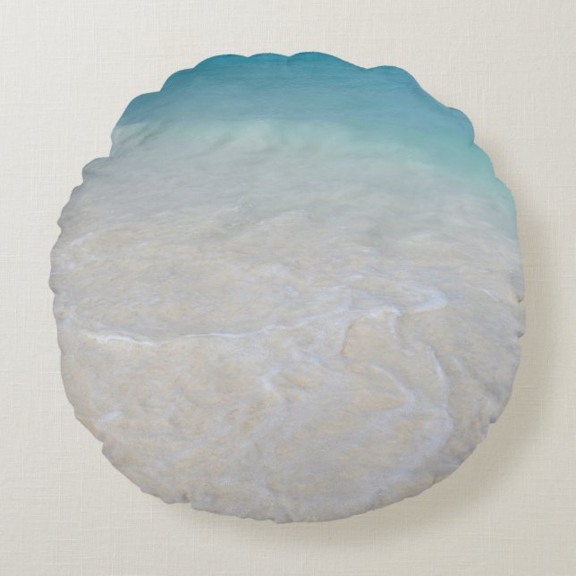 Caribbean Ocean Beach Dream 7 Round Pillow (Front)