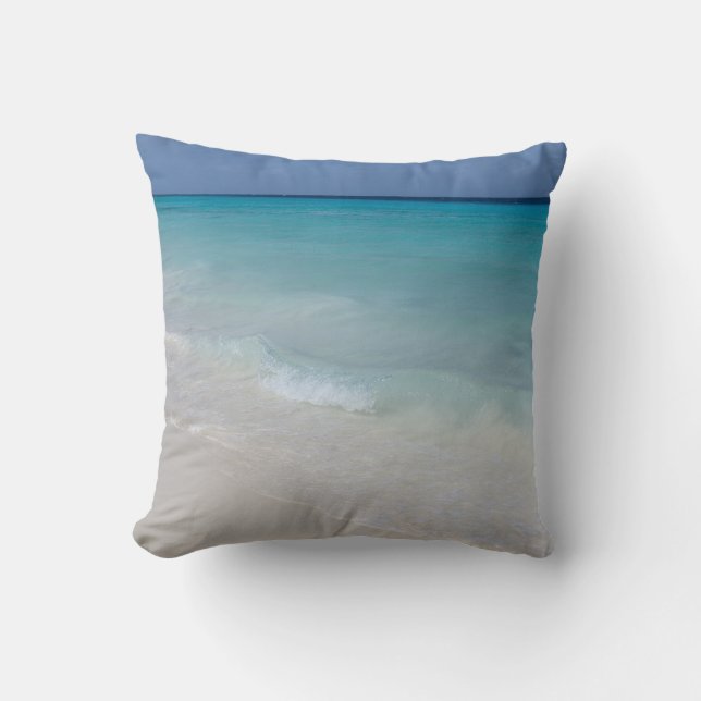 Caribbean Ocean Beach Dream 8 Throw Pillow (Front)