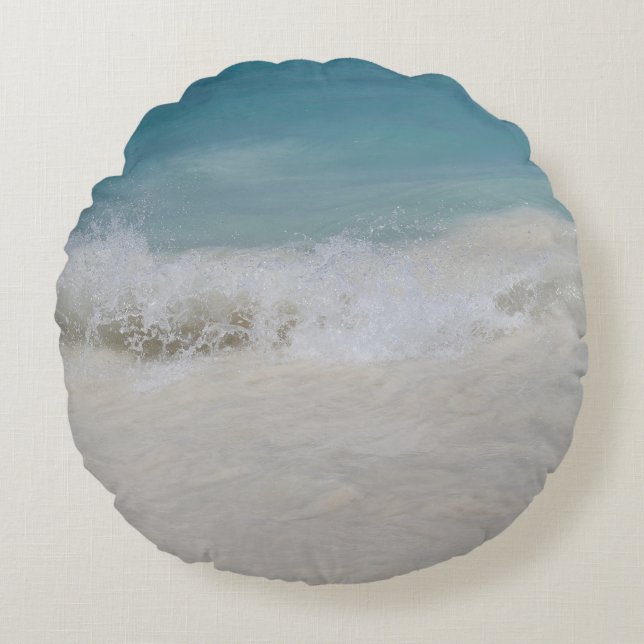 Caribbean Ocean Beach Dream 9 Round Pillow (Front)