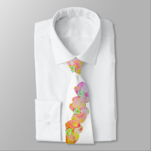 Caribbean orchids tie