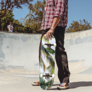 Caribbean Palm Jungle #1 #tropical #wall #art Skateboard