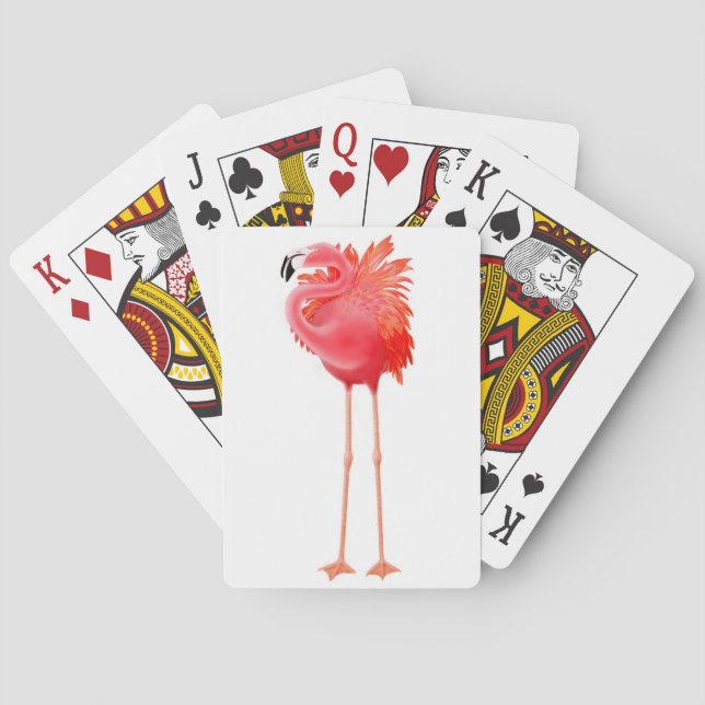 Caribbean Pink Flamingo Playing Cards (Back)