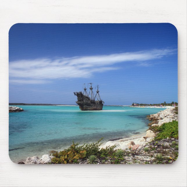 Caribbean Pirate Ship Mouse Pad (Front)