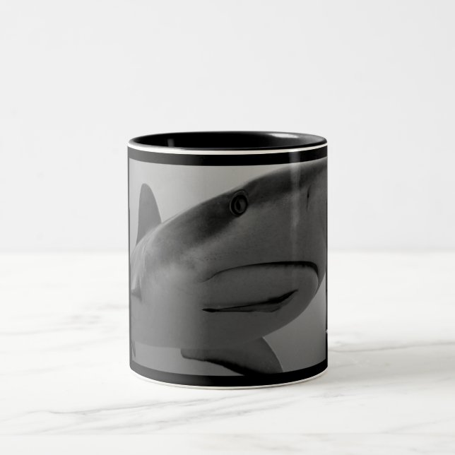 Caribbean Reef Shark Two-Tone Coffee Mug (Center)