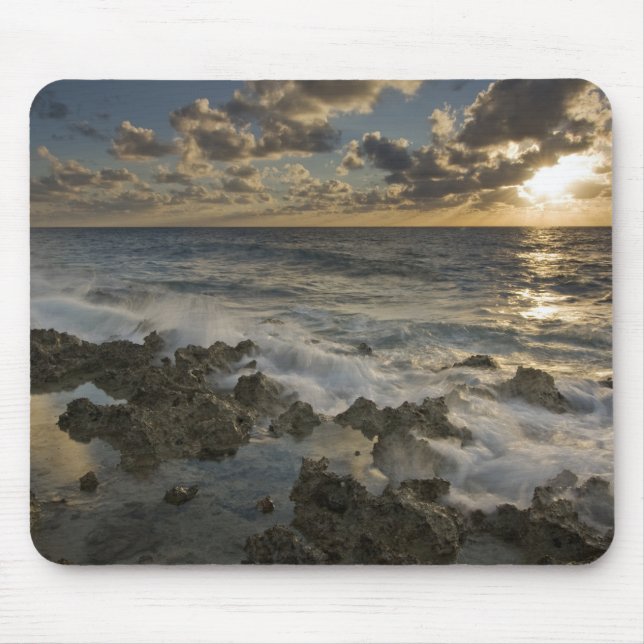 Caribbean Sea, Cayman Islands.  Crashing waves 2 Mouse Pad (Front)