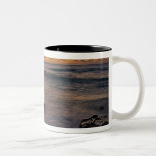 Caribbean Sea, Cayman Islands. Crashing waves 2 Two-Tone Coffee Mug