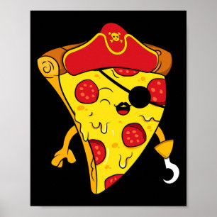 Caribbean sea thief freebooter toddler boy pizza poster