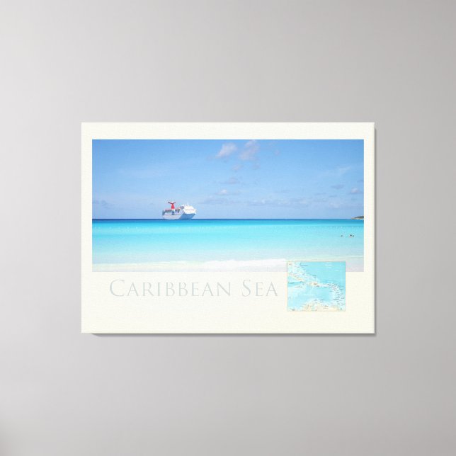 Caribbean Sea Wrapped Canvas Print (Front)