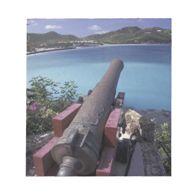 CARIBBEAN, St. Barts, Connon aiming into Bay of Notepad (Front)