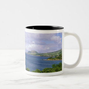 Caribbean, St. Kitts, Roseau. Coast. Two-Tone Coffee Mug
