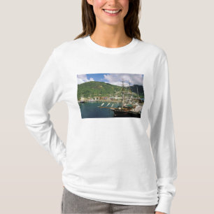 Caribbean, St. Lucia, Soufriere. Boats in T-Shirt